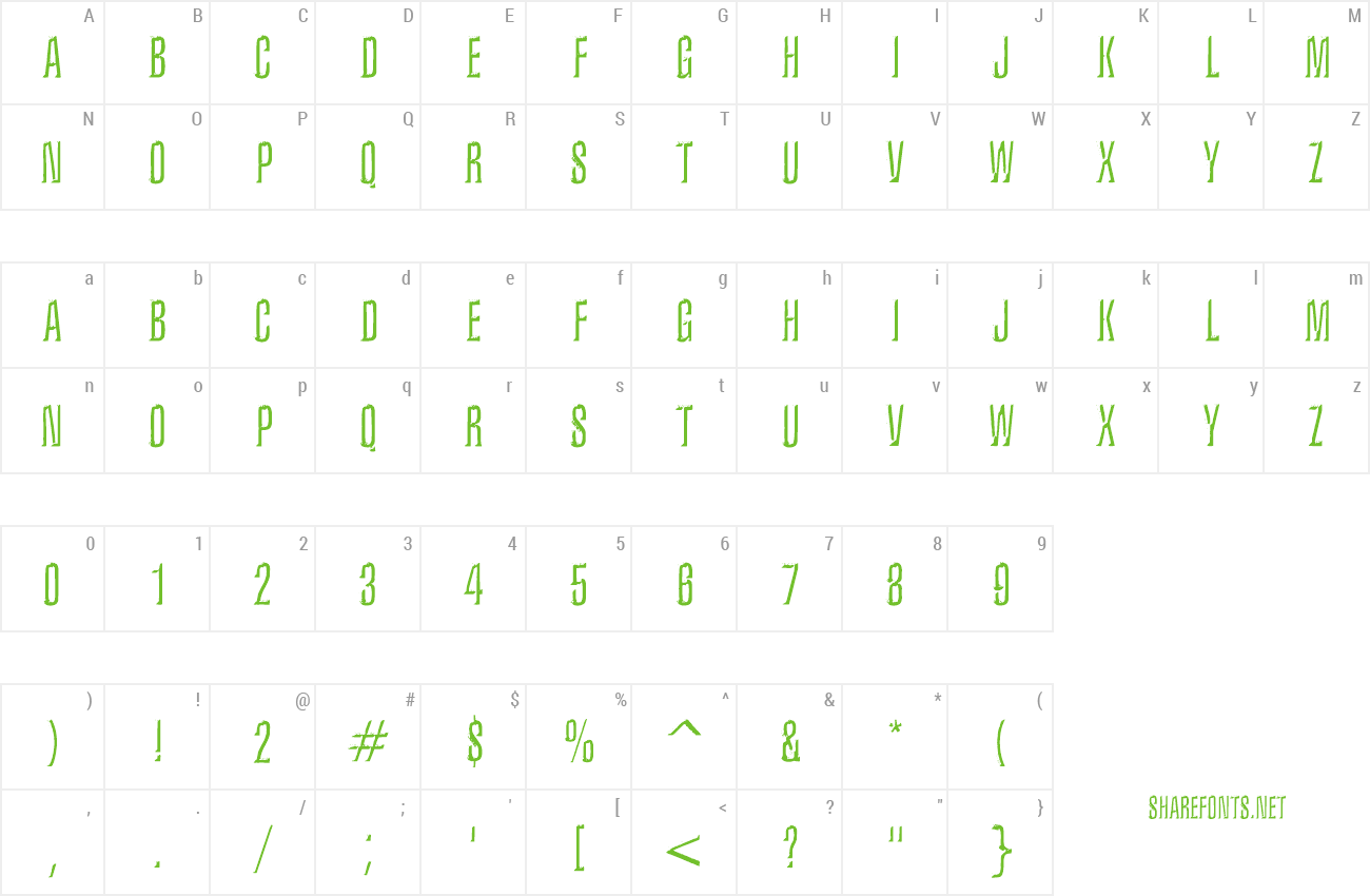 Font Iron Lung preview